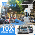 4G Solar PTZ Security Camera with 10X Optical Zoom and Human Tracking